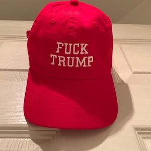 Fuck Trump red dad hat